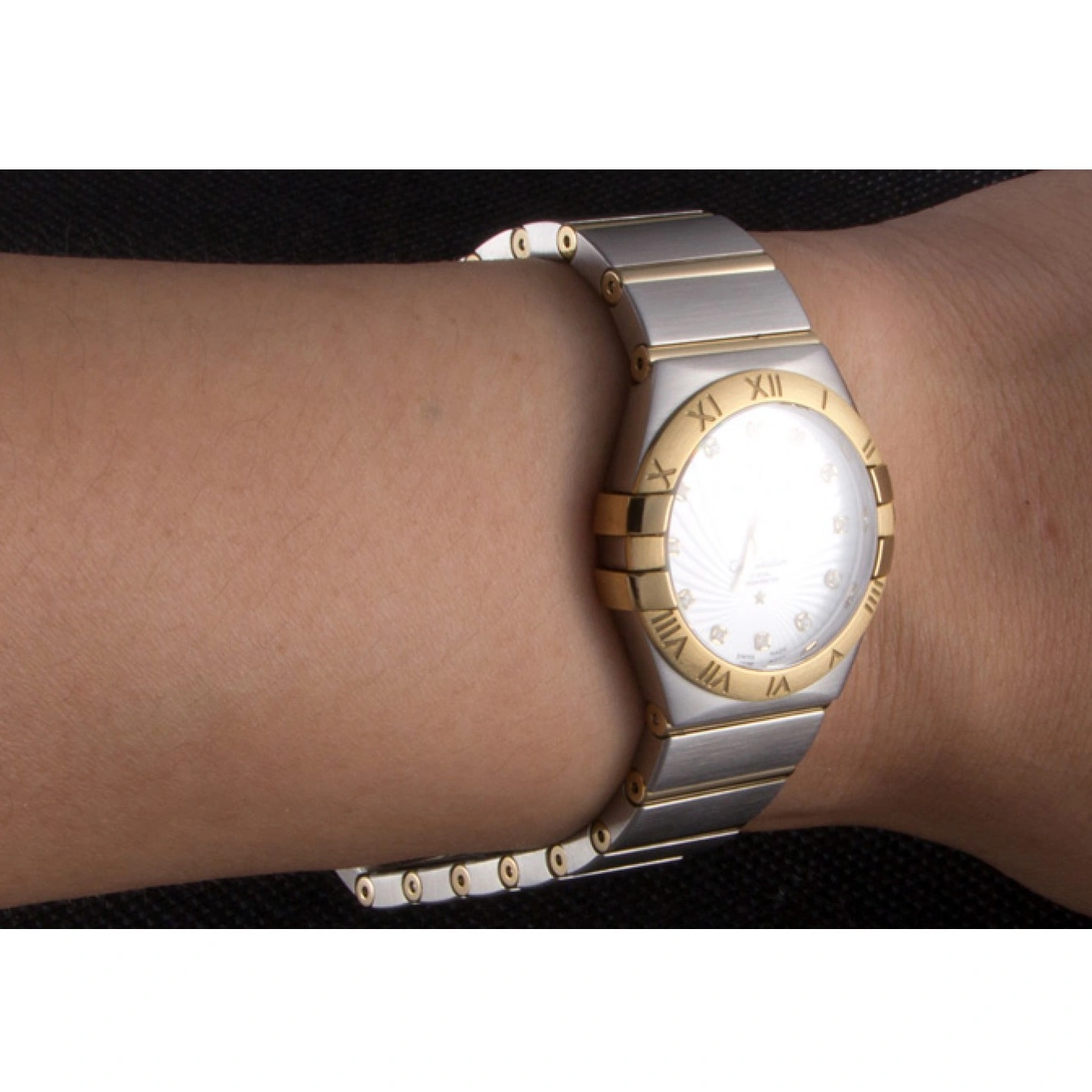 1013 Omega Constellation Gold Bezel Two Tone Band som95 621475